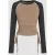 Kleurblok Crew Neck Top
