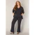 Base Level Curvy regular blazer travelstof zwart