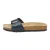 EVER AU Dames Swan Leather Easy Slip-On Sandalen – Navy Leer