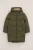 WE Fashion – Meisjes lange pufferjas – Regular fit – Legergroen –