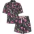 Ted Baker Penny Short Satin Pj Black Digital Print
