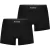 Firetrap Boxershorts met herenlogo (Set van 2) (Zwart)