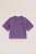 WE Fashion – Meisjes oversized sweat T-shirt met print – Oversized – Donkerpaars – Katoen –