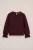WE Fashion – Meisjes T-shirt van kant – Regular fit – Aubergine –