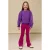 LOOXS little corduroy flared flared broek roze