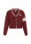 DreiMaster Maritim Gebreid vest  donkerrood / wit