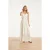 Smashed Lemon Off maxi jurk met broderie en ceintuur |