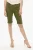 Shorts met omslag en gouden sluiting in groen