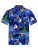 Hawaiihemdshop.de Overhemd ‘Hawaiihemd Christmas Parrots’  blauw / geel / groen / rood
