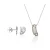 Orphelia Dames 925 Sterling Zilveren Set: Ketting-Hanger + Oorbellen – Zilver SET-5928