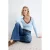 TRENDYOLMİLLA Dames Blauw Colorblock Lang Getailleerd Blouses