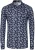 Desoto Overhemd Print Denim Blooming Navy