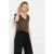 LOLALIZA T-shirt met glitters – bruin