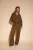 AMAYA Amsterdam straight high waist broek bruin