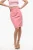 Hoge taille kokerrok in roze