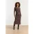 Smashed Lemon Mesh midi jurk met cheetahprint in bruin en zwart |