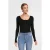 PIECES ribgebreide longsleeve PCKITTE met katoen zwart
