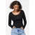 PIECES ribgebreide longsleeve PCKITTE met katoen zwart