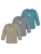 normani Shirt ‘Taupo’  blauw gemêleerd / grijs / taupe / lichtgrijs