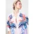 DIDI Big Blouse Panel In White With Azur Fusion Panel