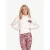 Nik & Nik Meisjes hoodie rib off white fuchsia pop