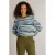 Ivy Beau gebreide gestreepte trui – blauw