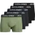 Jack & Jones Heren boxershorts trunks jactimothy 5-pack effen groen/donkerblauw/zwart