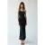 TRENDYOLMİLLA Dames Zwart Effen Midi Mouwloos Stijlvol/Avond Bodycon Jurken