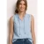 Blousetop met gespleten hals en ruches