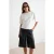 TRENDYOLMİLLA Dames Ecru Effen Kort Getailleerd T-shirts