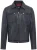 Heren Blauw Klassiek Leren Bikerjack – Bettles