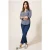 White Stuff Annie Printed Jersey Shirt Navy Printed