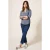 White Stuff Annie Printed Jersey Shirt Navy Printed
