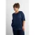 Zizzi Plus Size satijnen top – donkerblauw