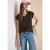 Shirt met overhangende schouders en V-hals