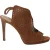 Tory Burch Laser Cut Peep-Toe Sandalen in Bruin Leer