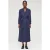 ZENGGI Technosilk Gathered Dress Ink Blue