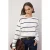 TRENDYOLMİLLA Dames Ecru Gestreept Lang Regular fit Sweatshirts