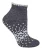 Thermische laag uitgesneden wollen antislip pantoffelsokken voor dames – Houtskool