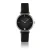 Lederen horloge voor vrouwen Amelia Parker Night Shore Black