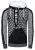 Contrasterende grof gebreide hoodie met 1/2 rits