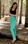 Naadloze Leggings voor Dames Turkoois