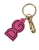 Dolce & Gabbana Roze Rubber Goudkleurige Metalen DG Logo Sleutelhanger Sleutelhanger