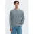 Selected regular fit gemêleerde gebreide trui met wol – blauw