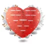 Surprise Heart Adventskalender – 14 juwelen – Goud, roségoud, zilver en kristal
