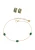 faina Sieraden set  goud / groen / transparant