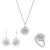 Orphelia ‘Shine’ Dames 925 Sterling Zilveren Set: Ketting + Oorbellen + Ring – Zilver SET-7576