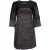 tweed jurk met leer