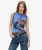 Hemdtopje met Subprint Blauw