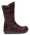 Fly London Dames Wijn MES 2 Wedge Heel Buckle Mid-Calf Leren Zip Platform Laarzen